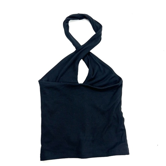 Aritzia wilfred crisscross halter top in black size XS - Picture 4 of 8